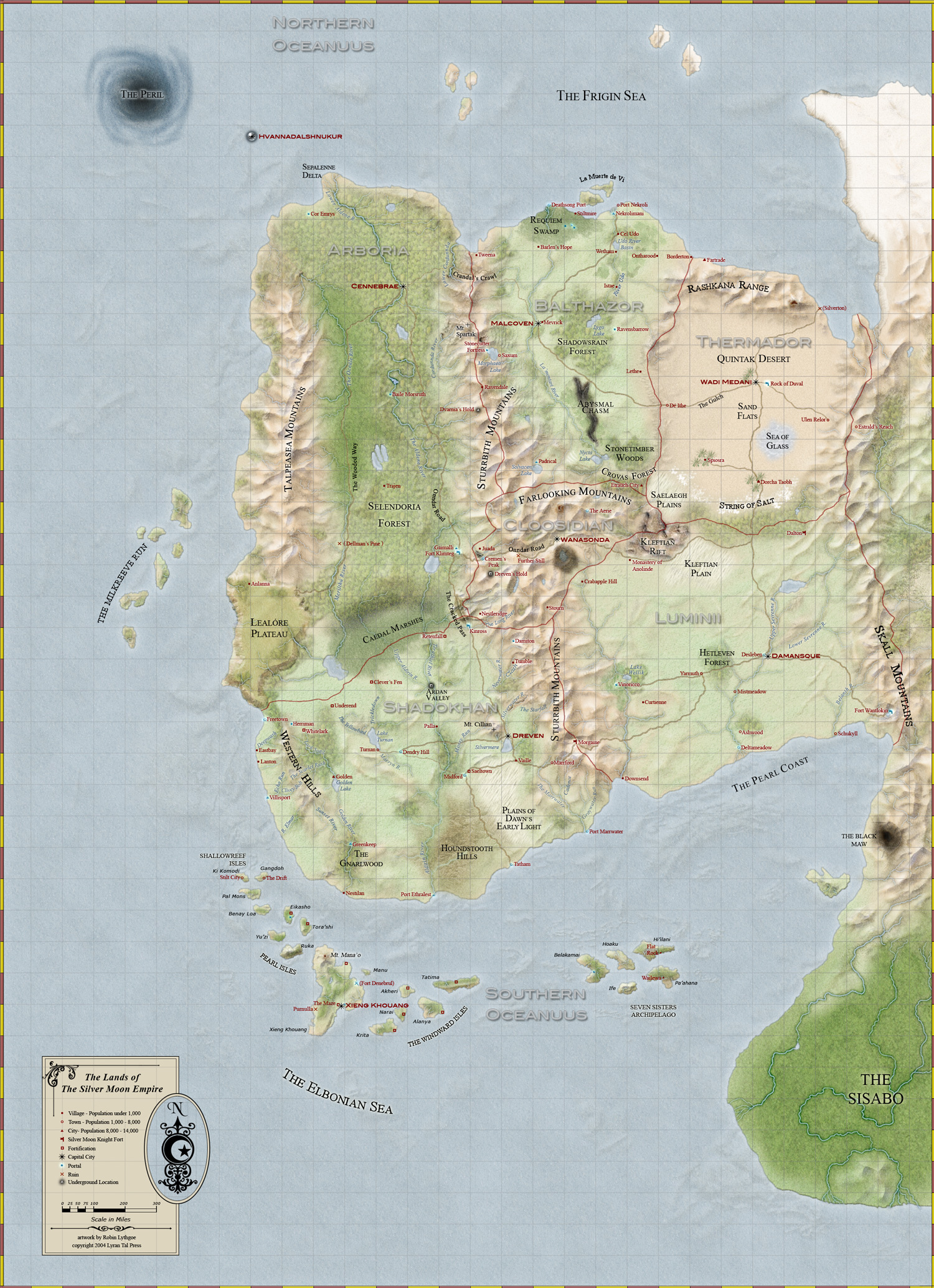 Map of the Silver Moon Empire